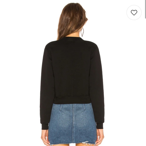 Cotton Citizen Milan Cropped Crewneck Sweatshirt SM - Picture 2 of 7